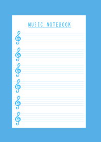 BLUE COLOR MUSICAL NOTES
