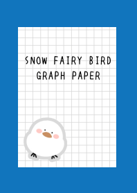 SNOW FAIRY BIRD GRAPH PAPER-BLUE-WHITEj