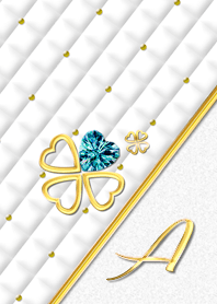 Initial"A" 3月の誕生石アクアマリンと共に