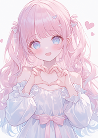 Cute Pink Love Girl JP