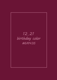 birthday color - December 21