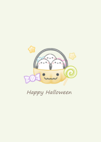 Shimaenaga and Pumpkin Bucket -green-