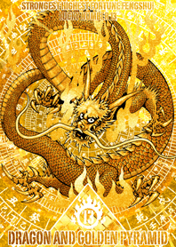 Dragon and golden pyramid Lucky number13
