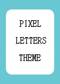 PIXEL LETTERS THEMEj-TURQUOISE BLUE