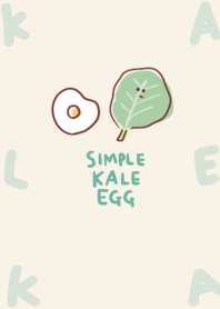 simple fried egg kale beige.