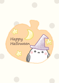 シマエナガのハロウィン -ベージュ-ドット2