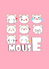 Love Cute Face White Mouse