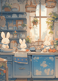 귀여운 토끼 부엌 ❤