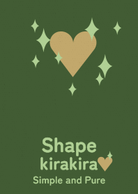 kirakira heart deep green