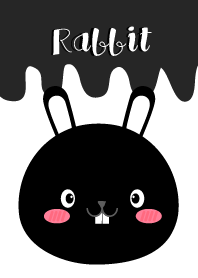 Simple Pretty Black Rabbit Theme