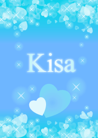 【きさ】運気UP!幸せのハート青ブルー