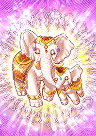 Happy white elephant