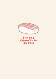 simple Medium fatty sushi beige