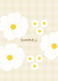 Happy White Flower Check24 from Japan