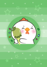 Simple White Chicken Love Green Theme