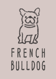 落書きワンコ - フレブル - ブラウングレー