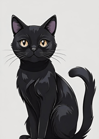 Super cute black cat boT3K