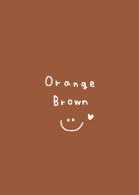Orange brown and smile.