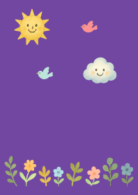 Scandinavian time on purple