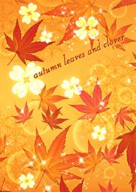 autumn leaves and clover from Japan