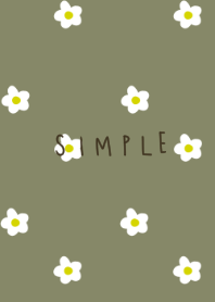 ベージュカーキとお花。