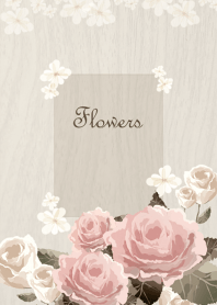 Rose arrangement beige.