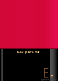 Makeup initial red E