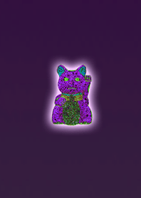 Fortune pink amethyst invited cat
