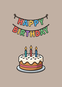 生日快樂願望實現(咖啡色)