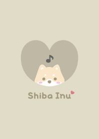 Shiba Inu2 Musical note [YellowGreen]