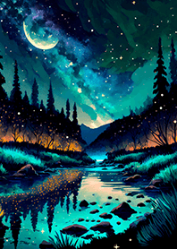 Beautiful starry night view#2688