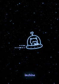 pequeno gato preto universo