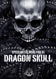Speed metal bone fire Dragon skull 33