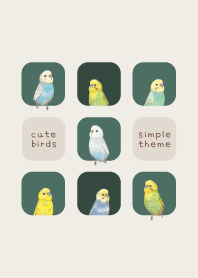BIRDS - インコ 01 - フォレストグリーン
