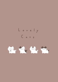 Small Cats (no line)/ brick brown