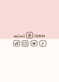 Simple small icon and dull pink