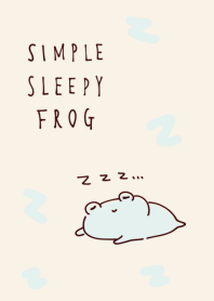 シンプル ねむい かえる