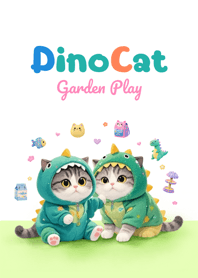 แมวไดโน เล่นสนุกในสวนสีเขียว