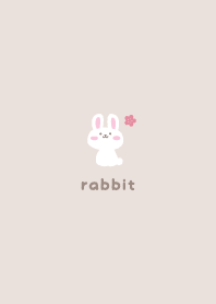 Rabbits2 Cherry blossoms [beige]