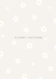 シンプル 小花柄 アイボリー