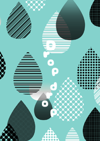 雫々の曇り空 水色