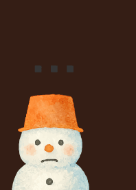 Expressive snowman brown