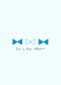 Ribbon_ Simple blue color