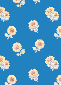 A plump sunflower blue