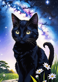 Night Moon Star Cat A69942