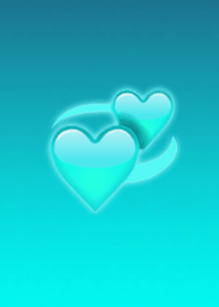 Love heart light blue