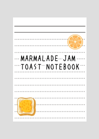 MARMALADE JAM TOAST NOTEBOOK-GRAYj