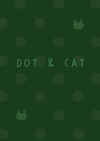 Dot & Cat*dark green