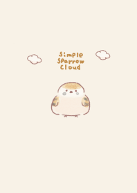 เรียบง่าย กระจอก คลาวด์ สีเบจ