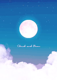 Cloud & Moon  - blue 10
